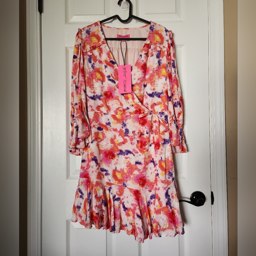 BETSY JOHNSON floral ruffle dress 😍 👌 ✨️ ♥️ - Picture 1 of 6